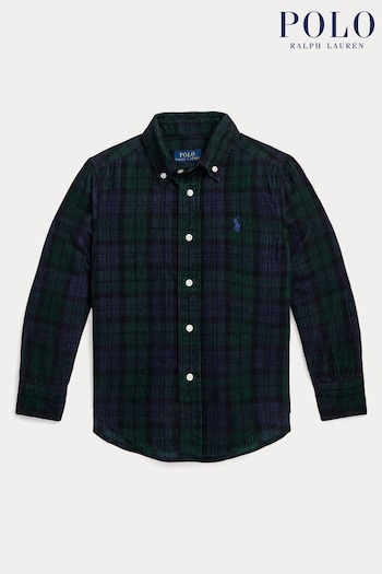 Polo Ralph Lauren Boy Plaid 100% Cotton Corduroy Shirt (E49579) | £99