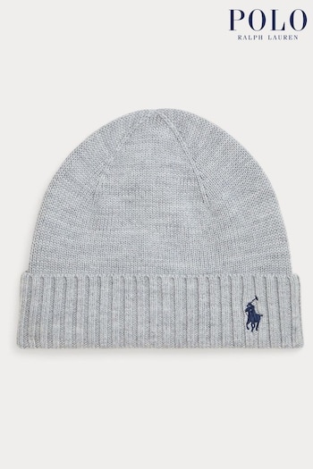 Polo Ralph Lauren Boys Knitted Logo Beanie Hat (E49582) | £49