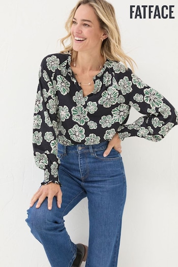 FatFace Florence Black Wild Ditsy Top (E50053) | £39.50