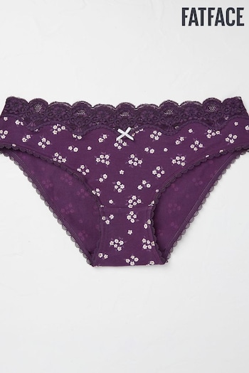 FatFace Freya Purple Floral Mini Knickers (E50163) | £8