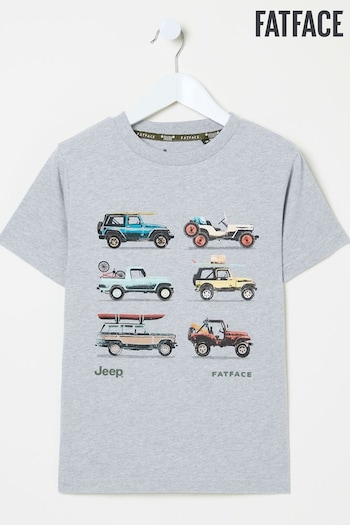 FatFace Jeep Grey Graphic T-Shirt (E50182) | £14