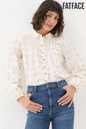 FatFace Elsie Ivory Dobby Blouse (E50190) | £45