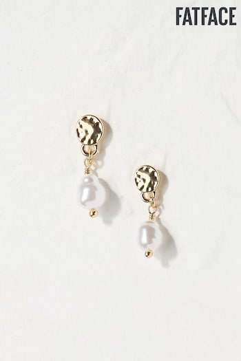 FatFace Gold Tone Pearl Drop Earrings (E50307) | £10.50