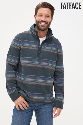 FatFace Airlie Blue Stripe Panel Sweatshirt (E50379) | £60