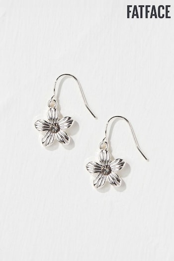 FatFace Silver Tone Large Flower Earrings (E50439) | £12.50