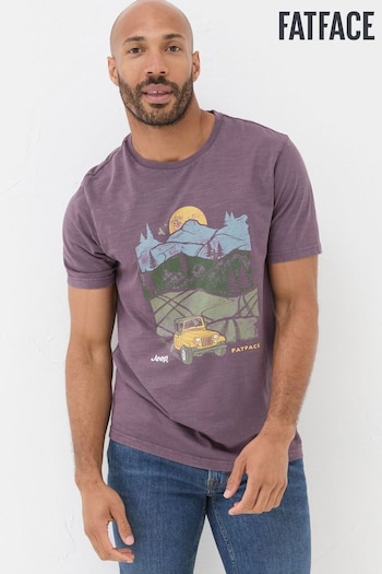 FatFace Jeep Purple Nature Graphic T-Shirt (E50541) | £29.50