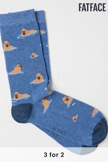 FatZIMMERMANN Blue Capybara Men's Socks 1 Pack (E50572) | £7.50