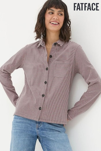 FatFace Jess Grey Striped Shirt (E50599) | £42