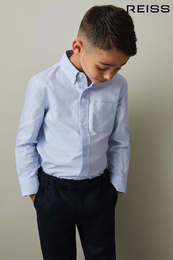 Reiss Soft Blue Greenwich 9-13 yrs Oxford Cotton Shirt (E50688) | £32