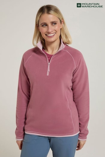 Mountain Warehouse Pink Montana Womens Half Zip Fleece (E50916) | £20