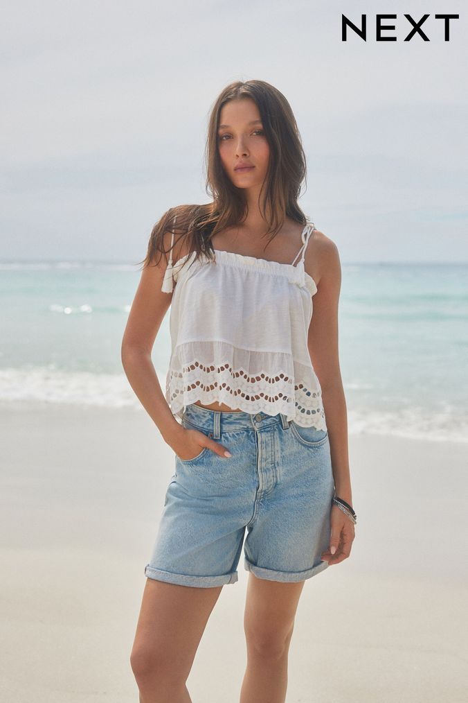 Next womens denim shorts best sale