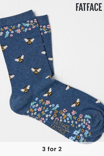 FatFace Blue Bee Womens Socks 1 Pack (size 4-7) (E52010) | £7.50