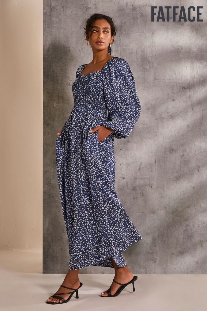 Next blue leopard print dress online