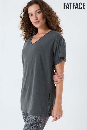 FatFace Grey Cotton Blend Abi T-Shirt (E52112) | £29.50