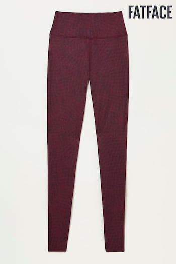 FatFace Venus Burgundy Red Printed leggings logga (E52122) | £45