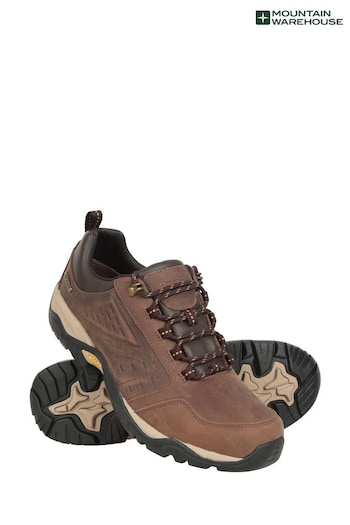 Mountain Warehouse Brown Pioneer II Mens Waterproof Extreme Leather Walking shoes sneaker (E52332) | £128