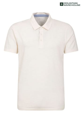 Mountain Warehouse White Mens Hasst II Mens Abloom Polo Shirt (E52403) | £24