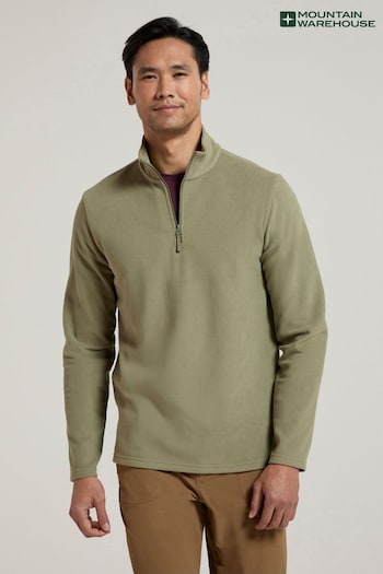 Mountain Warehouse Green Camber II Mens Half Zip Fleece (E52414) | £20