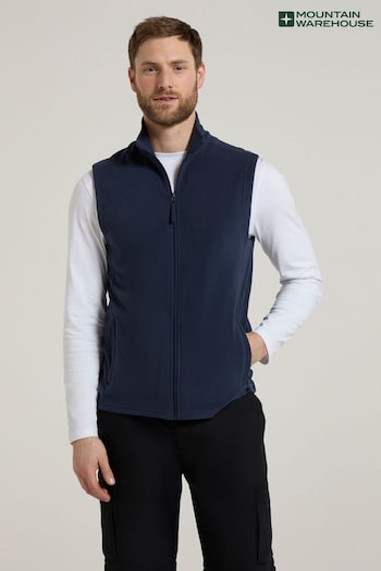 Mountain Warehouse Blue Mens Alder Micro Fleece Gilet (E52415) | £17