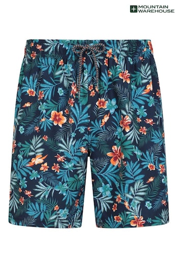 Mountain Warehouse Blue Mens Aruba Printed Swim Barn Shorts (E52419) | £16