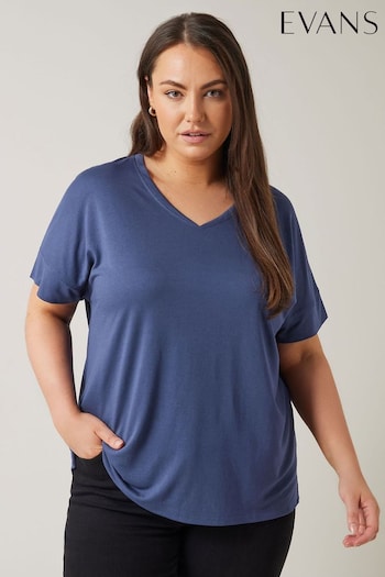 Evans V-Neck Modal T-Shirt (E53266) | £22