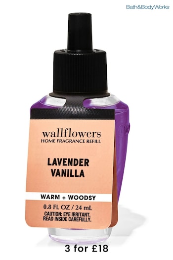 Bath & Body Works Lavender Vanilla Wallflower Diffuser Fragrance Refill 0.8 fl oz / 24 ml (E53330) | £8