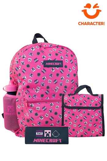 Character Pink Minecraft Backpack 4 Piece Set (E53355) | £33