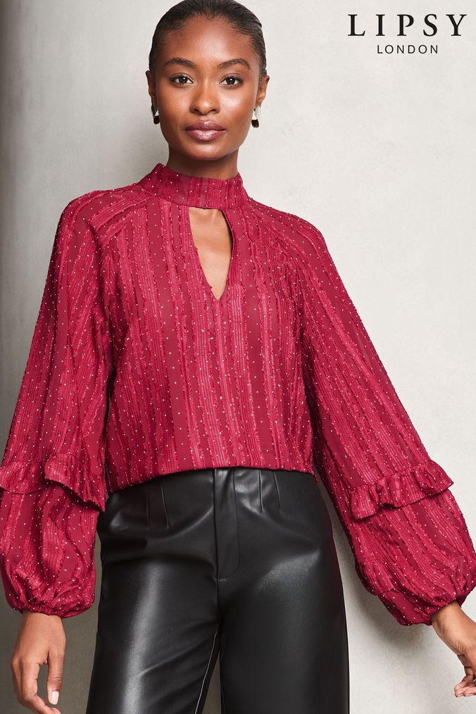 Buy Women s Red High Neck Tops Online Next UK