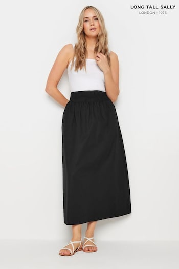 Long Tall Sally Black Shir Waist Midaxi Skirt (E53501) | £31