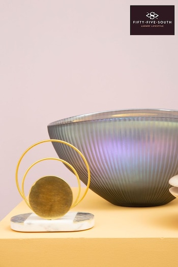 Fifty Five South Grey Hessa Glass Bowl (E54175) | £83