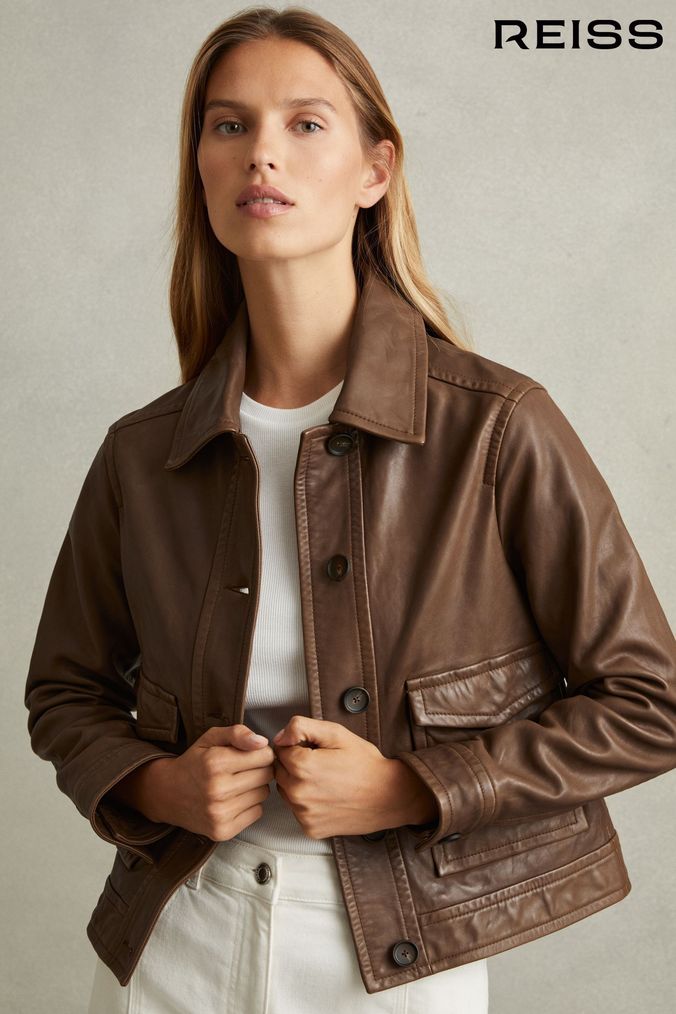 Ladies leather coats uk clearance