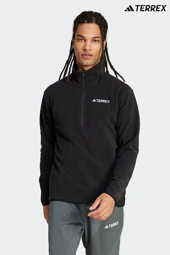 adidas festival Black Essentials 1/2 Zip Fleece Jacket (E54914) | £35