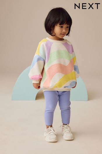 Rainbow 100% Cotton Sweatshirt and Leggings Set (3mths-7yrs) (E54952) | £14 - £18