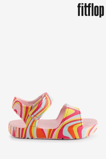 FitFlop Kids Pink Iqushion Toddler Swirly Ergonomic B/S Sandals (E55178) | £35