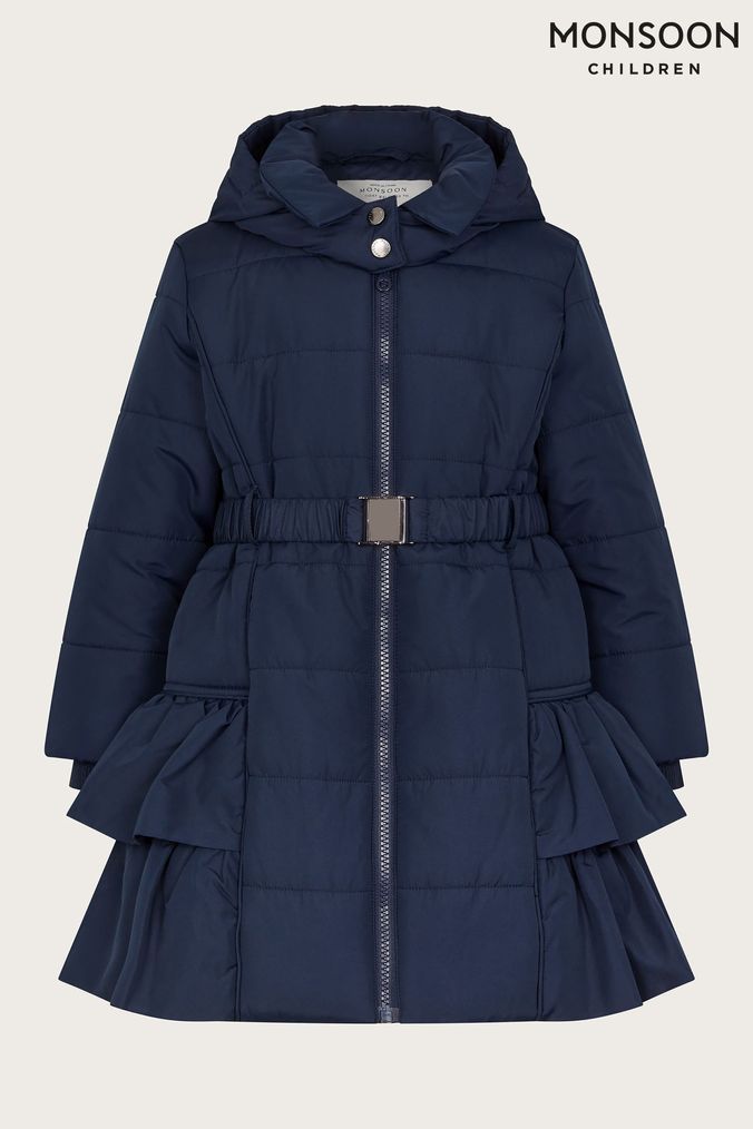Next girls navy coat sales
