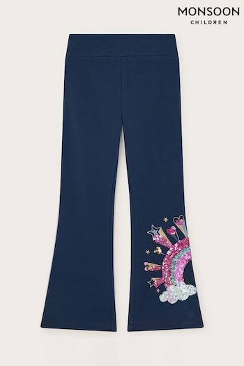 Monsoon Blue Rainbow Kick Flare leggings SANDRO (E55372) | £18 - £22