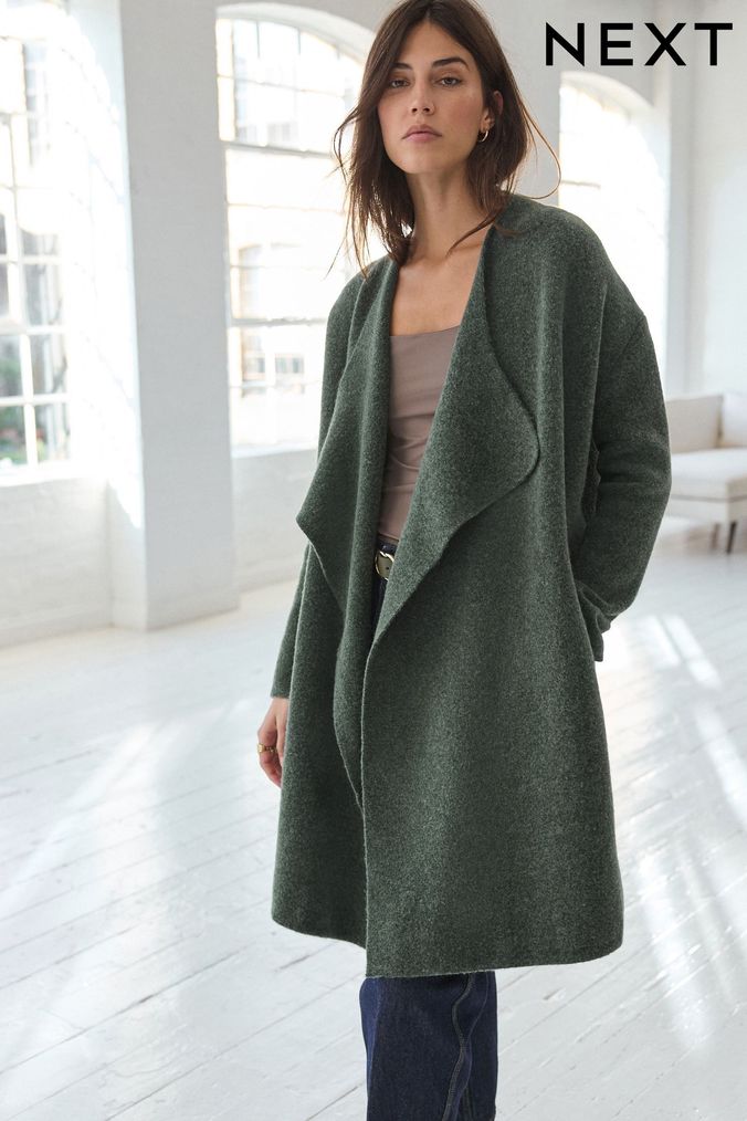 Women s Green Cardigans Green Longline Printed Cardigans Next