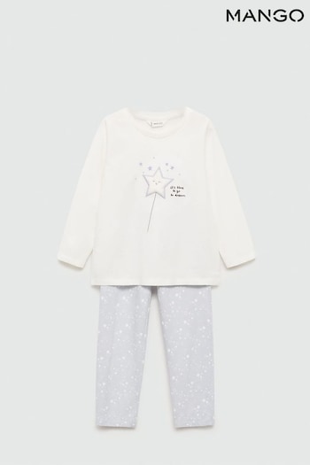 Mango Blue Estrella 100% Cotton Pyjamas (E55522) | £20