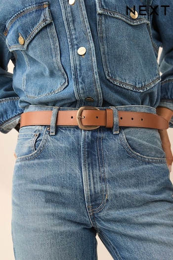 Tan Brown Regular Premium Made In Italy Casual Leather Belt (E55581) | £26