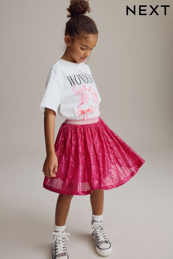 Buy Girls Pink Sequin Skirts Online Next UK