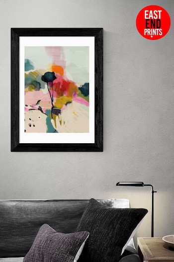 East End Prints Black Floral Abstract Landscape by Ana Rut Bre Wall Art (E55587) | £45 - £120