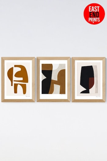 East End Prints Oak Connected Set of 3 by Morgensen Lopez (E55605) | £120 - £185