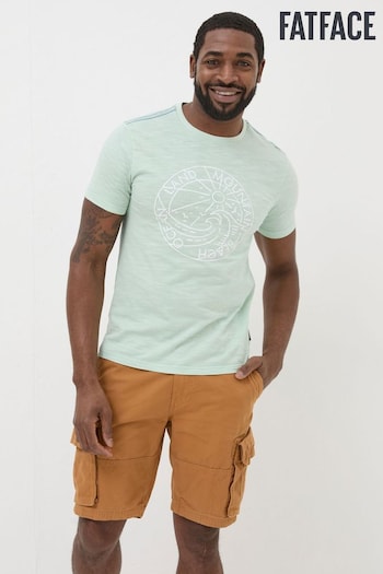 FatFace Aloa Light Green Sea Circle T-Shirt (E56097) | £28