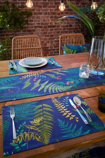 RHS Natural Woodland Fern Outdoor Cotton Placemats  2 Pack (E56276) | £20