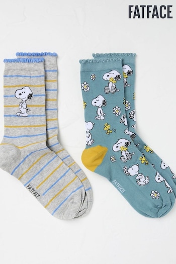 FatFace Green Snoopy Socks In A Box (E56445) | £12.50