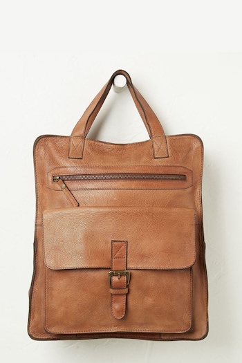 FatFace Windsor Brown Leather Rucksack (E56605) | £115