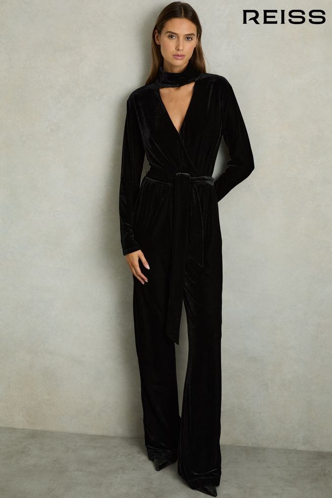 Tight black jumpsuit long sleeve on sale