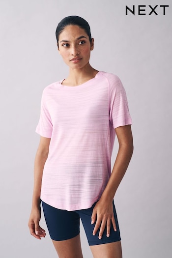 Pink Crew Neck Lightweight Short Sleeve T-Shirt (E57532) | £16