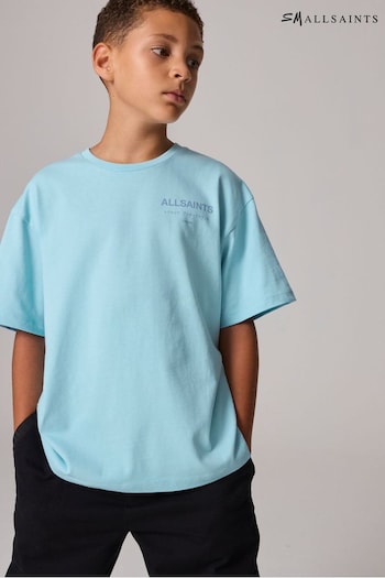 smALLSAINTS Blue Oversized Underground 100% Cotton Crew T-Shirt (E58836) | £22 - £26