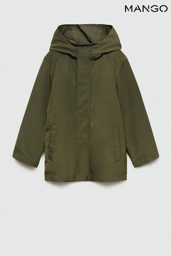 Mango Green Hooded Water Repellent Coat (E59575) | £43